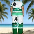 thumbnail image 6 of TaTaai Women's Printed Short Sleeve Two Piece Set Round Neck Crop Top and Pants Casual Lounge Set Stretchy Summer Outfit Gift, 6 of 7