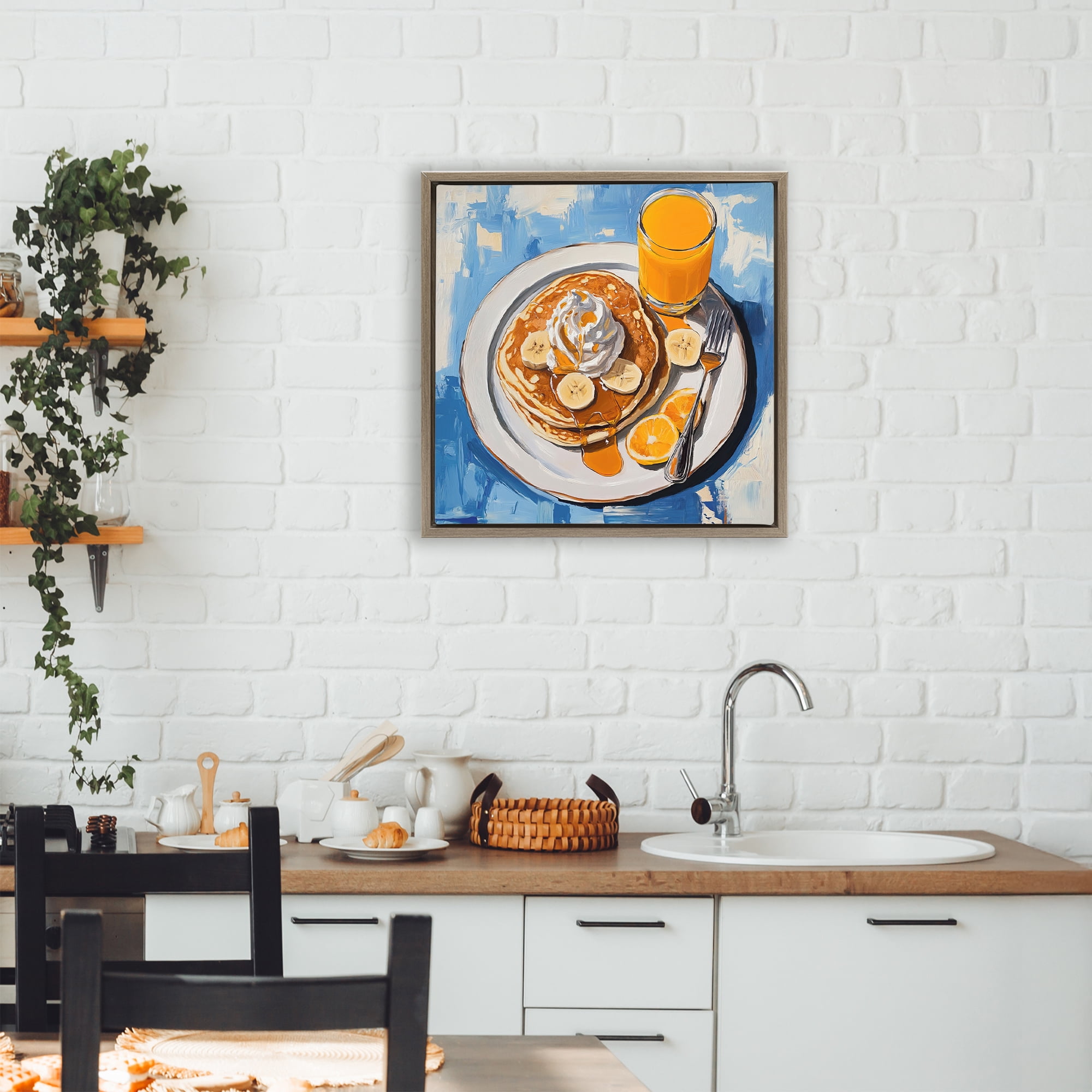Stupell Industries Banana Bliss Sunshine Brown Framed Floater Canvas Wall Art, design by Tina LeCour