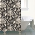thumbnail image 5 of Floral Shower Curtain Watercolor Botanical Bathroom Decor Rustic Flower Design Fabric Bath Curtain for Tub Country Style Home Accessories with Hooks，84x72in(210x180cm), 5 of 5
