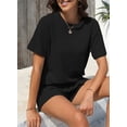 thumbnail image 5 of Aleumdr Womens 2 Piece Outfits Active Set with Pockets Sweatsuit for Summer Black S, 5 of 7