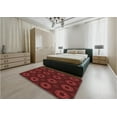 thumbnail image 5 of Ahgly Company Machine Washable Indoor Rectangle Transitional Maroon Red Area Rugs, 3' x 5', 5 of 7