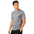 thumbnail image 2 of ZBORIBER Men's Quick-Dry Fit Gym Wicking Athletic Workout Short-Sleeve T-Shirts Sizes S-3XL,Titanium, 2 of 11