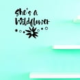 thumbnail image 1 of Custom Decals Shes A Wildflower Wall Art Size: 18 X 18 Inches Color: Black, 1 of 1