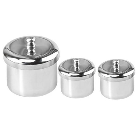 3pcs Cans Stainless Steel With Lids For Liquid Powder Nail Tips Cups ...