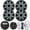 Silver LED, variant on Kicker All-Weather Marine Gauge Style Bluetooth USB Stereo Receiver Bundle with Wired Remote, 4x 6.5" 2-Way 195W Max Coaxial Marine LED Speakers w/ Remote, White Grilles, Wire, Antenna
