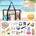 thumbnail image 3 of Clear Beach Tote Bag - Waterproof PVC Stadium Approved - Extra Large Transparent Bag for Pool, Concert, 3 of 9