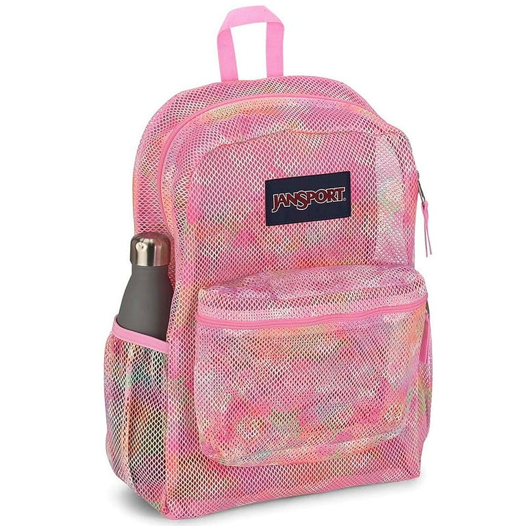 JanSport Eco Mesh Pack See Through Backpack Ideal for School Work Travel or Beach Outings Neon Daisy One Size