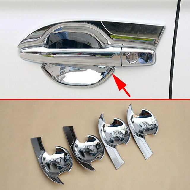 Chrome Outer Door Bowl Protector Cover Trims For 2013-2021 for Mitsubishi Outlander
