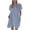 Blue, variant on ICHUANYI New Trending Women's Casual Cotton Loose Short Sleeve Solid Shirt Dress Spring Summer Fashion 2024