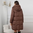thumbnail image 4 of Women Winter Hooded Long Puffer Jacket Warm Lightweight Down Coat Water Resistant Packable Winter Outerwear, 4 of 4