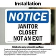thumbnail image 3 of (2 Pack) Janitor Closet Not An Exit OSHA Notice Sign 14 Inch X 10 Inch Vinyl Label Decal Sticker Weather Resistant, UV Protected for Workplace, Business, and Construction Site, Made in, 3 of 7