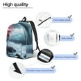 thumbnail image 4 of Salouo Lighthouse in a Stormy Sea for Travel Backpack for Men Women,Casual Laptop Backpack Daypack Business Work Bag for Travel、Hiking、Weekend -Small, 4 of 5