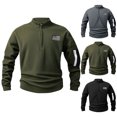 thumbnail image 2 of Men's Crewneck Sweatshirt - Long Sleeve Pullover for Casual & Athletic Wear Grey XXXL, 2 of 5