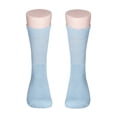 thumbnail image 4 of Diabetic Socks Unisex - Men's and Women Non Skid Hospital Loose Fitting Design, Physician Approved Slipper Socks With Gripper Bottoms - 3 Pack - Gripper socks (Light Blue Skid 3, 9-11), 4 of 5