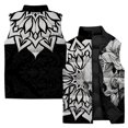 thumbnail image 3 of Chaqueta sin mangas con cuello alto para hombre, chaleco con estampado de arte abstracto en 3D, para deportes al aire libre, resistente al viento, con bolsillo y cremallera, nuevo estilo 2024, 3 of 5