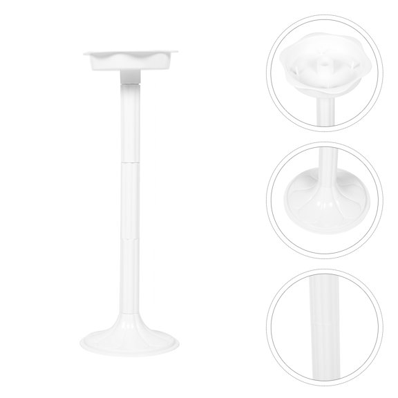 WHAMVOX White Plastic Roman Pillar Flower Pot Holder for Balcony Decoration and Plant Display