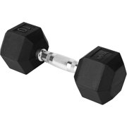 Chrome Grip Encased Hex Dumbbells – Hand Weights With Anti-Slip 5-50 LBS Single