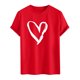 thumbnail image 4 of Tops para hombre, blusas y camisas de cuello redondo y manga corta para hombre. Camiseta/camisa informal de cuello redondo y manga corta con estampado de corazones para hombre. Tops de poliéster para, 4 of 5