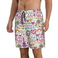 thumbnail image 2 of Goofa Peace Love and Dove Flower Power Printed Mens Swim Trunks Summer Quick Dry Short Beach Swimwear Bathing Suits-Large, 2 of 9