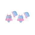 thumbnail image 2 of Cenuakty Baby Girl Swimsuit Sleeveless Ice Cream Print Bathing Suit Infant Striped Swimwear with Sun Hat, 2 of 9
