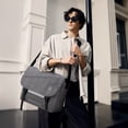 thumbnail image 5 of OIWAS 15.6 inch Laptop Messenger Briefcase for Men Women, Large Casual Satchel with Shoulder Strap, Gray, 5 of 6