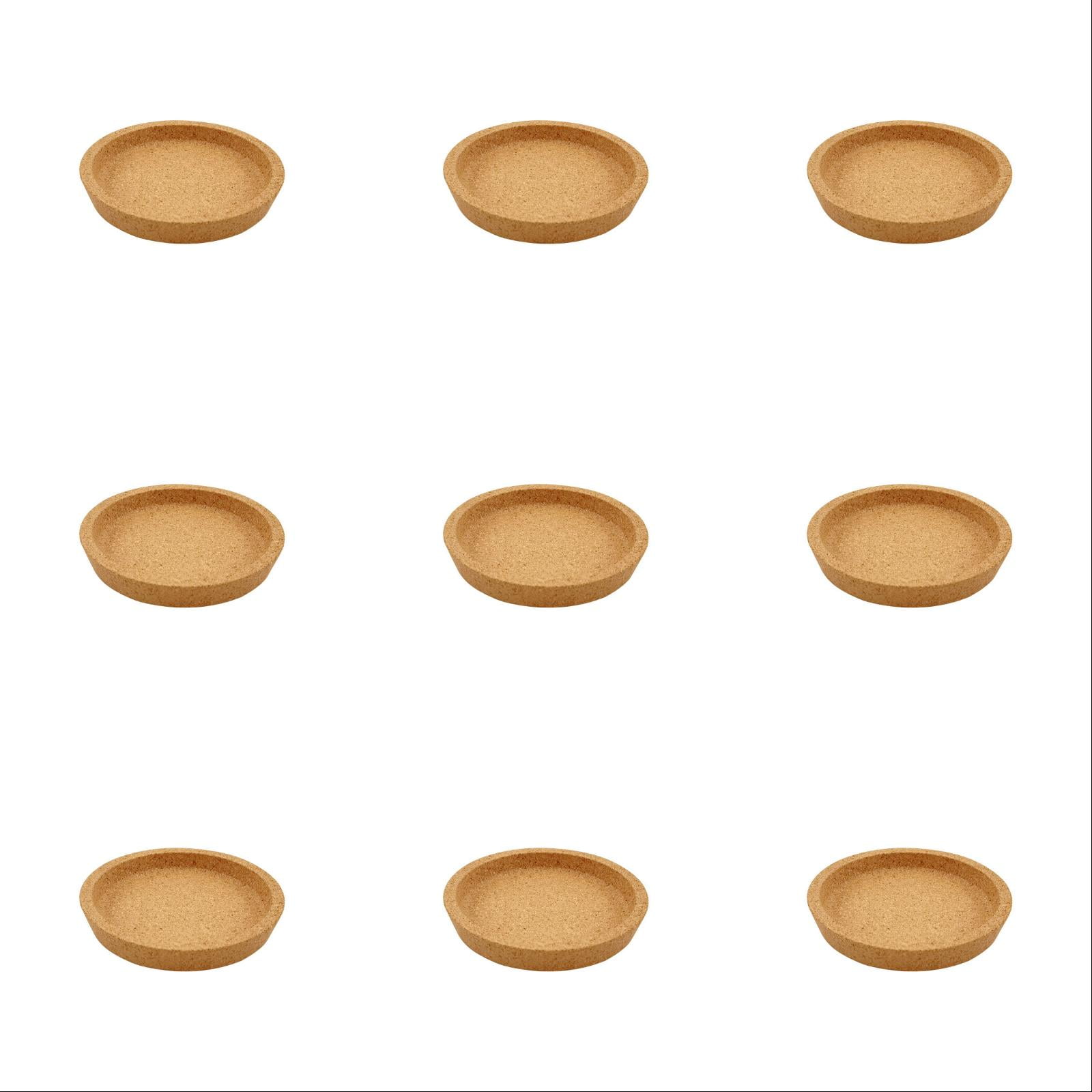 4-16pcs Cork Coasters with Lip Protect Your Table from Beverage Leak Proof Cork Cup Holder Bulk Non Heat Resistant Absorbent Reusable Coasters for Drinks 4 Inch Extra Thick Stackable