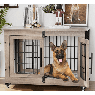 Kfvigoho Corner Dog Crate with Cushion, Dog House, Dog Crate