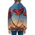 thumbnail image 6 of Pofeuu Sunset Rose Elegance Print Teenage Zipper Hoodie Sweatshirts Hooded Casual Jackets With Pocket For Boys Girls-Small, 6 of 6
