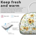 thumbnail image 3 of Autumn Floral Lunch Bag – Vintage Sunflower Tote with Butterfly and Bloom Print, Boho Country Style, Perfect for Fall Meals, 3 of 4