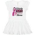 thumbnail image 3 of Inktastic Breast Cancer Awareness Nobody Fights Alone Pink Ribbon Girls Toddler Dress, 3 of 5