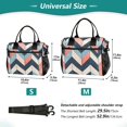 thumbnail image 4 of FORMRS Insulated Lunch Bag Unisex Large Capacity with Shoulder Strap, Pink Geometric, 4 of 6