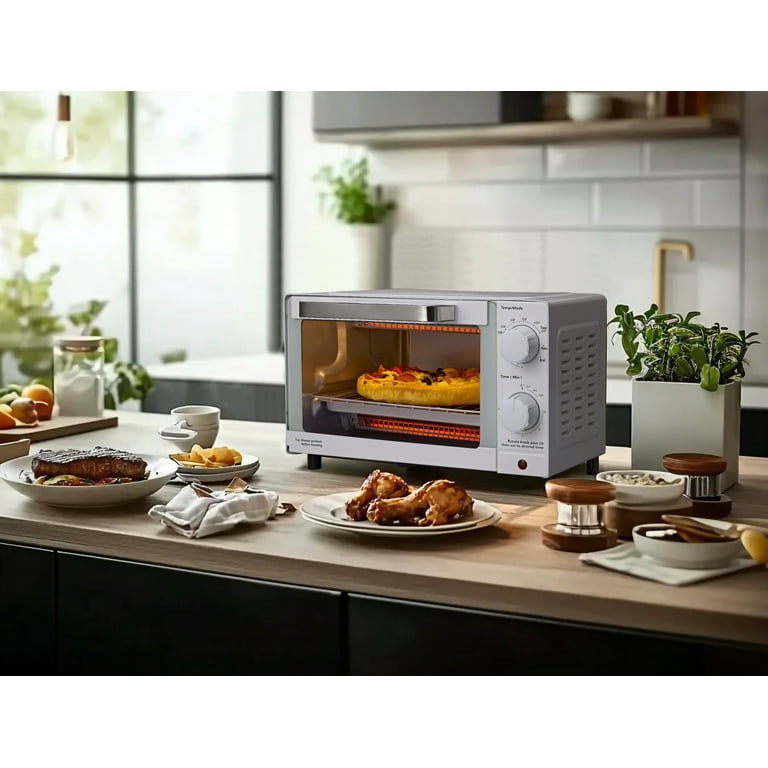 Mainstays 4-Slice Countertop Toaster Oven - Arctic White photo 8