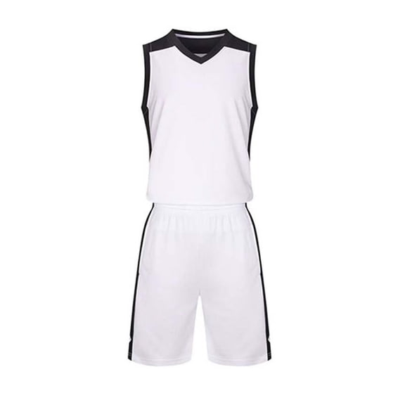 Amidoa Boys Summer Athletic 2 Piece Outfits CrewNeck Performance Tank Top and Active Casual Elastic Waist Short Kids Clothing Set White Size XS
