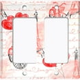 thumbnail image 6 of Metal Light Switch Plate Cover Romantic Paris  Eiffel Tower Letter Bicycle Red PRS011, 6 of 13