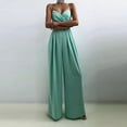 thumbnail image 4 of Lilgiuy Womens Fashion Summer Solid Casual Camis Sleeveless Suspender Jumpsuit Mint Green 4(S) Winter Clothes for 2022, 4 of 5