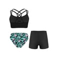 thumbnail image 2 of CHICTRY Kids Girls 3Pcs Swimwear Sleeveless Strappy Back Crop Top with Briefs Shorts Swimming Bathing Suit Lily 12, 2 of 7