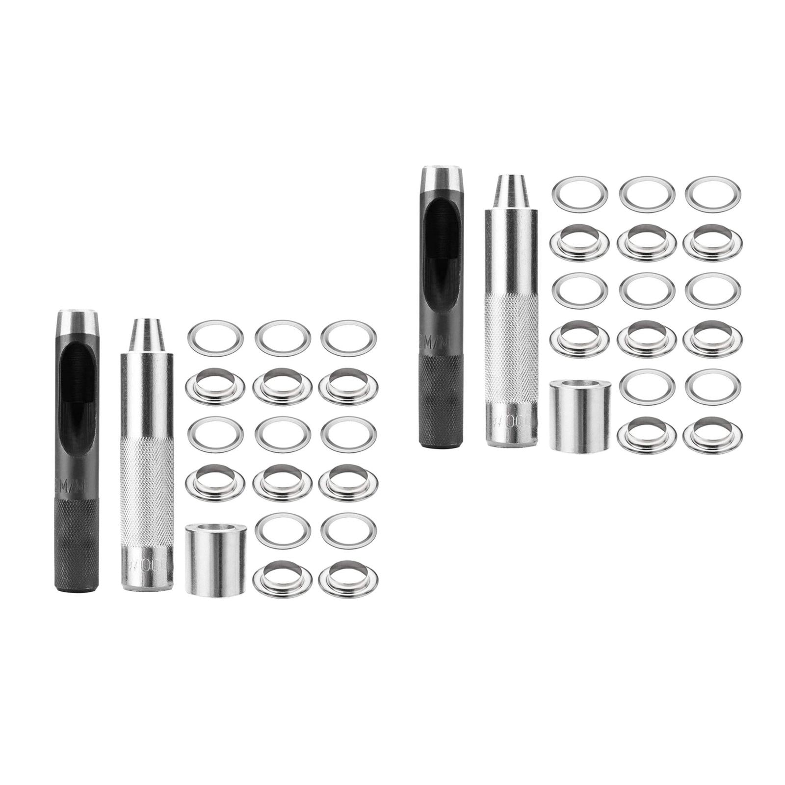 UPGRATOR 2 Sets Metal Grommet Eyelet Kit with Punch Tool for Tarps, Curtains, and Outdoor Covers, Includes Boxed Grommets