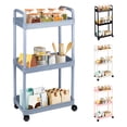 thumbnail image 1 of Carrito Auxiliar Organizador Almacenamiento Multiusos Con 3 Niveles, 1 of 6