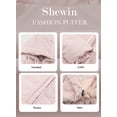 thumbnail image 3 of SHEWIN Hooded Puffer Jacket for Women with Full Zipper Drawstring Winter Cropped Coat with Pockets Petite, 3 of 8