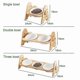 thumbnail image 4 of Pet Bowl For Cats And Small Dogs Puppy Cat Dog Food Water Bowl Wooden Stand Feeder Raised Ceramic Dish Pet Products Supplies, 4 of 4