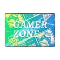 thumbnail image 1 of Bathroom Rug Non-Slip Mat, Super Soft Absorbent Bath Mat - Rainbow Graffiti Gamer Zone Flannel Non-Slip Floor Mat, 36"x24", 1 of 8