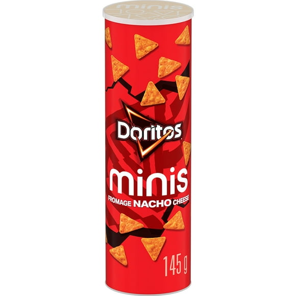 Doritos Minis Nacho Cheese Flavoured Tortilla Chips - Canister, 145 g.