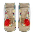 thumbnail image 2 of 3D Pattern Sandals Print Socks Running Socks Women Personality Low Ankle, 2 of 4