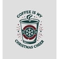 thumbnail image 5 of Coffee Is My Christmas Cheer Women's Vivid White Crew Neck Short Sleeve Crop Tee-Medium, 5 of 6
