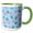 Green/White, variant on 3drose, English Cottage Shabby Chic Pink Roses on Sky Blue, 15oz Mug