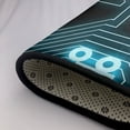 thumbnail image 5 of Flannel Non-slip Area Rug, 63"x48" No Shedding Living Room Bedroom Dining Room Home Office Area Rug, Blue Futuristic Technology Pattern, 5 of 6