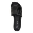 thumbnail image 3 of ESPRIT Womens Black Woven Breathable Padded Summer Round Toe Slip On Slide Sandals Shoes 7, 3 of 4