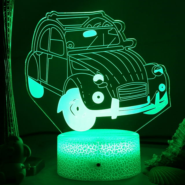 Luz nocturna LED 3D que cambia de color para niños y niños R