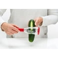 thumbnail image 4 of Slap Chop No Mess Peeler for Fruits and Vegetables | Attached Chamber Catches Peels and Mess | 3 Interchangeable Sharp Blades | Easy to Clean, Dishwasher Safe, 4 of 6