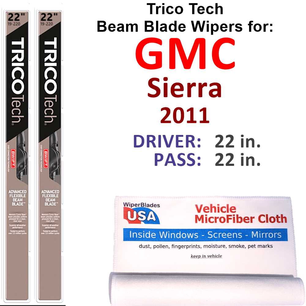 2011 GMC Sierra Beam Blade Wipers (Set of 2)